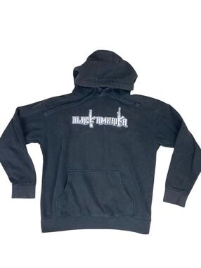 Black Amerika Guns Graphic Hoodie Adult XS Cotton Heritage
